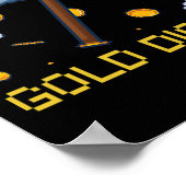 Gold Digger Treasure Hunting Gold Digging Pixelate Poster (Hoek)