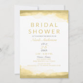 Gold Dijon Mosterd Waterverf Modern Vrijgezellenfe Kaart (Voorkant)