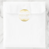 Gold Dijon Mustard Waterverf Modern Chic Wedding Ronde Sticker (Tas)