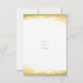 Gold Dijon Mustard Waterverf Modern Wedding RSVP (Achterkant)