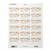 Gold Dino en Roze Flower Address Label (Full Sheet)