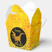 Gold Dinosaur Hide Happy Birthday! Bedankdoosjes (Geopend)