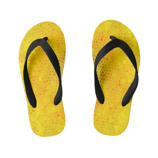 Gold Dinosaur Huid Kinder Teenslippers (Voetbed)