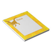 Gold Dinosaur Huid Notitieblok (Schuin)