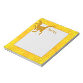 Gold Dinosaur Huid Notitieblok (Linkerzijde)
