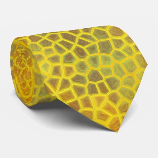 Gold Dinosaur Huid Stropdas (Opgerold)