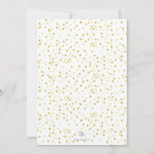 Gold Dinosaur Tropical Greenery Baby shower Kaart (Achterkant)