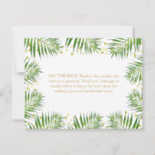 Gold Dinosaur Tropisch Baby shower Hartelijk dank Bedankkaart (Achterkant)