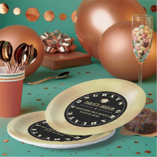 Gold Disc/Vinyl Record Afstuderen Papieren Bordje