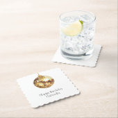 Gold Disco Ball Birthday Kartonnen Onderzetters (Insitu)