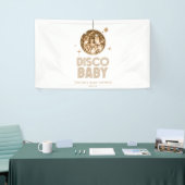 Gold Disco Ball 'Disco Baby' Baby shower Spandoek (Beurs)