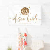 Gold Disco Ball Disco Bride Vrijgezellenfeest Spandoek (Insitu)
