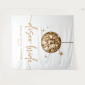 Gold Disco Ball Disco Bride Vrijgezellenfeest Wandkleed (Voorkant (horizontaal))