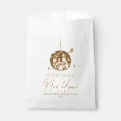 Gold Disco Ball juicht oudejaarsavond feest Bedankzakje (Voorkant)