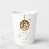 Gold Disco Ball juicht oudejaarsavond feest Papieren Bekers (Achterkant)