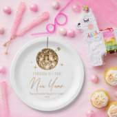 Gold Disco Ball juicht oudejaarsavond feest Papieren Bordje (Feest)