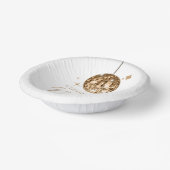 Gold Disco Ball juicht oudejaarsavond feest Papieren Kommen (Gebogen)