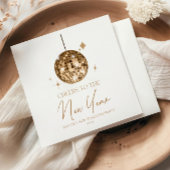 Gold Disco Ball juicht oudejaarsavond feest Servet