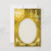 Gold Disco Ball Sparkle Heels Hartelijk dank Bedankkaart (Achterkant)