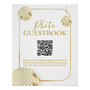 Gold Disco Ball Wedding Perfect Poster