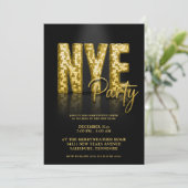 Gold Disco Glitter - Nieuwe jaren Kaart (Staand voorkant)