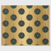 GOLD Discoball BIRTHDAY WEDDING WRAP Cadeaupapier (Vlak)