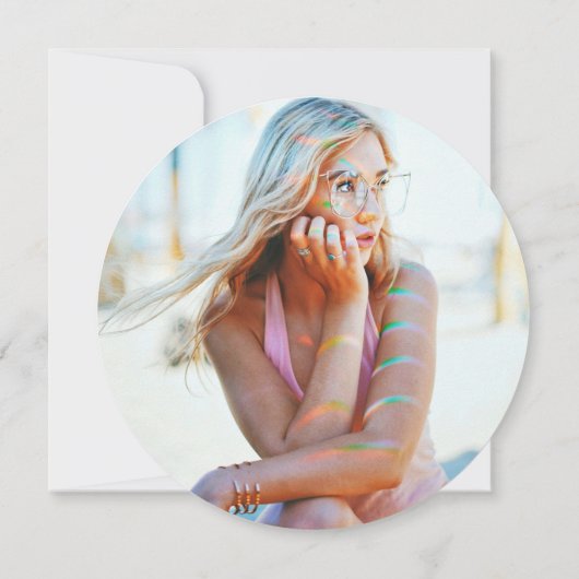 Gold Disk/Vinyl Record Afstuderen Foto Kaart (Achterkant)