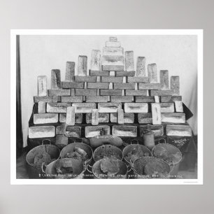 Gold Display op de Nome Bank 1906 Poster