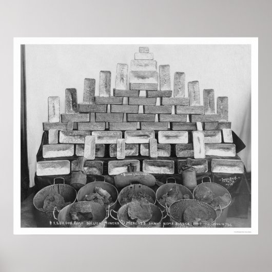 Gold Display op de Nome Bank 1906 Poster (Voorkant)