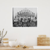 Gold Display op de Nome Bank 1906 Poster (Keuken)