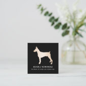 Gold Doberman Dog Walker Trainer Puppy zittende Vierkante Visitekaartje (Staand voorkant)