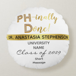 Gold Doctorate PhD Afstuderen Ceremony Party Rond Kussen