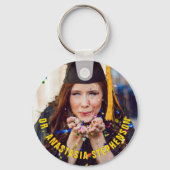 Gold Doctorate PhD Graduation Party Favor Sleutelhanger (Achterkant)