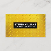 Gold Dog Bone Pattern Visitekaartje (Voorkant)