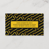 Gold Dog Bone Pattern Visitekaartje (Achterkant)