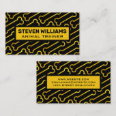 Gold Dog Bone Pattern Visitekaartje (Voorkant / Achterkant)