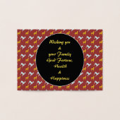 Gold Dog Jaar Honden Patroon mini Folie Kaart (Binnen)