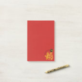 Gold Dog Papercut Chinees nieuwjaar 2018 Post-it® Notes (Op bureau)