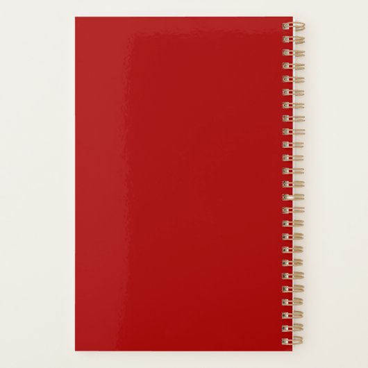 Gold Dog Papercut Chinese nieuwjaarsplanner Planner (Achterkant)