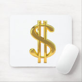 Gold Dollar Sign. Muismat (Met muis)