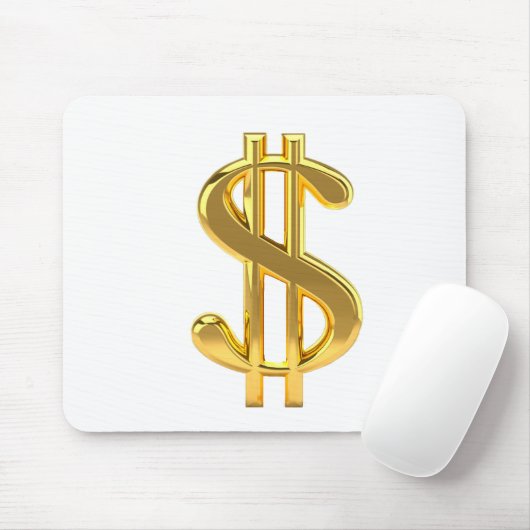 Gold Dollar Sign. Muismat (Met muis)