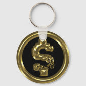GOLD DOLLAR SIGN SLEUTELHANGER (Voorkant)