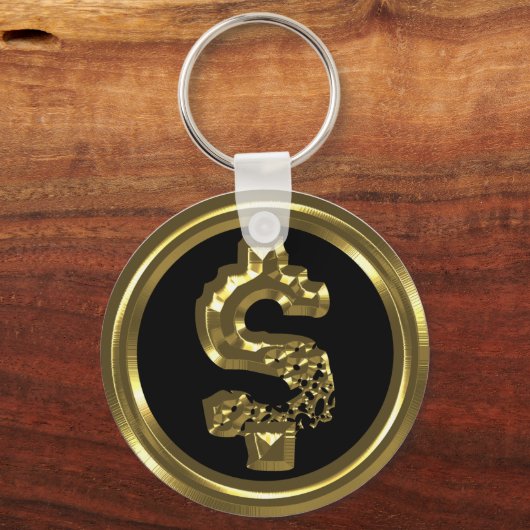 GOLD DOLLAR SIGN SLEUTELHANGER (Voorkant)