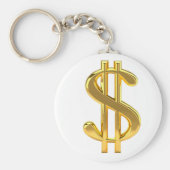 Gold Dollar Sign-Sleutelhanger Sleutelhanger (Voorkant)