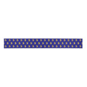 Gold Dollar Signs On Navy Blue Grosgrain Lint (Voorkant)