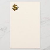 Gold Dollar-teken Briefpapier (Achterkant)