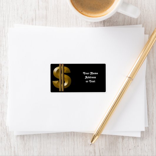 Gold Dollar-teken Etiket (Insitu)