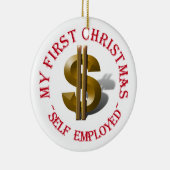 Gold Dollar-teken Keramisch Ornament (Rechts)