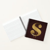Gold Dollar-teken Notitieboek (Binnen)