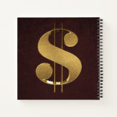 Gold Dollar-teken Notitieboek (Achterkant)